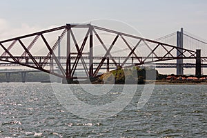 Forth railway Bridge over Firth of Forth near Edinburgh , Scotland