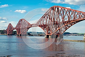 Forth railway bridge in Scotland