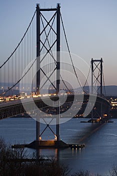 The Forth Road Bridge across the Firth of Forth - Scotland