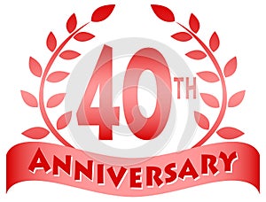 Fortieth Anniversary Banner/eps