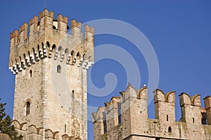 The fortification on the Garda`s lake, Lazise, Italy