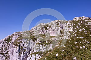 Bunker fortification in the mountain