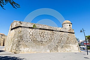 Fortification in the old town of Alghero, Sardinia, Italy