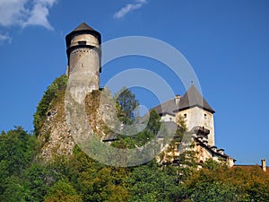 Fortification of Orava Castle on the high rock