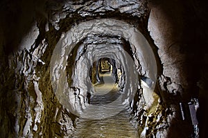 Fortification tunnel in Gibraltar rock.