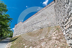 Fortification walls of Bratislava castle