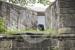 The Fortifications cannon that surrounds Quebec City during colonial  period photo