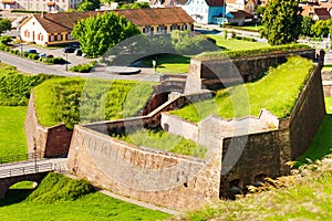 Fortifications of famous Belfort citadel in France
