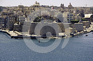 The fortifications of Senglea, Malta