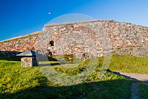 Fortifications at Suomenlinna Sveaborg , sea fortress island in Helsinki, Finla