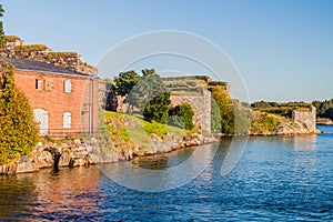 Fortifications at Suomenlinna Sveaborg , sea fortress near Helsinki, Finla