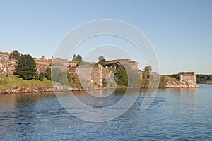 Fortifications at Suomenlinna Sveaborg , sea fortress near Helsinki, Finla