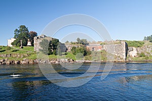 Fortifications at Suomenlinna Sveaborg , sea fortress near Helsinki, Finla