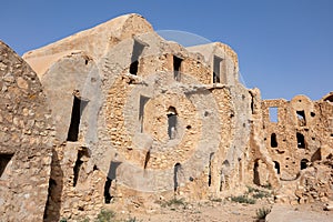 Fortified Berber architecture Ksar Mgabla in Tunisia