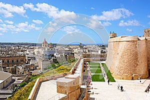 Citadel and city view, Victoria, Gozo.