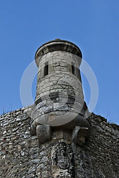 Fortified castle wall bastion