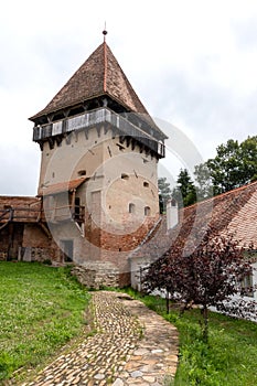 The fortified church from Alma Vii, Transylvania, Romania photo