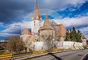 Fortified church of Cristian,Sibiu, Romania photo