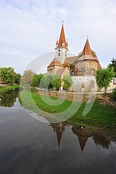 Fortified church in Cristian village, Sibiu county