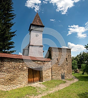 The fortified church from MeÃâ¢endorf, Transylvania, Romania photo