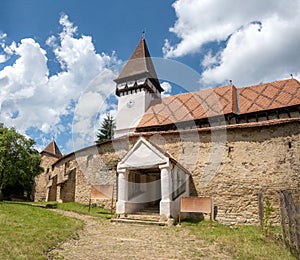 The fortified church from MeÃâ¢endorf, Transylvania, Romania photo