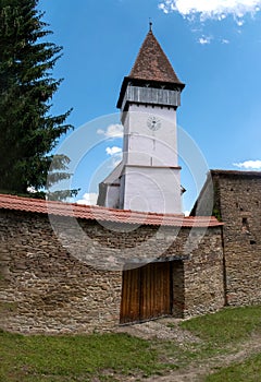 The fortified church from MeÃâ¢endorf, Transylvania, Romania photo