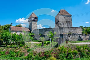 Fortified church in Romanian village Calnic