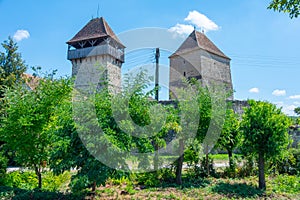 Fortified church in Romanian village Calnic