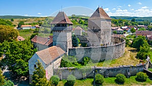 Fortified church in Romanian village Calnic