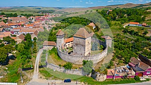 Fortified church in Romanian village Calnic