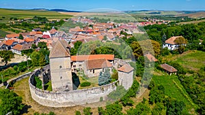 Fortified church in Romanian village Calnic