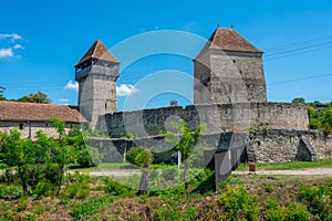 Fortified church in Romanian village Calnic