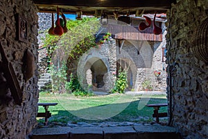 Fortified church in Romanian village Calnic