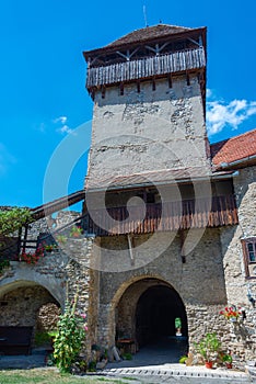 Fortified church in Romanian village Calnic