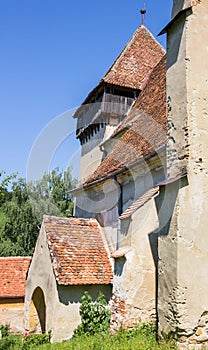 Fortified church in the town of Copsa Mare