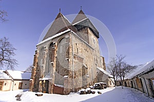Fortified church in Transylvania Romania photo