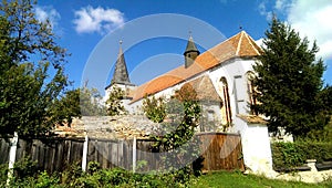 Fortified church in the village of Richis