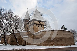 The fortified evangelical church from Cincsor  Brasov County  Romania photo