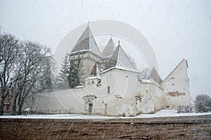 The fortified evangelical church from Dealu Frumos  Sibiu County  Romania