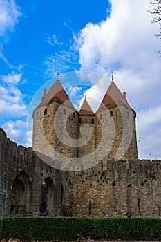 Fortified medieval city of Carcassonne in France