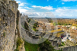 Fortified medieval city of Carcassonne in France