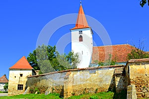 Fortified medieval saxon church in Bruiu - Braller, Transilvania, Romania