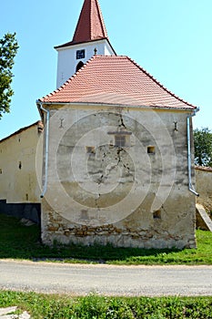 Fortified medieval saxon church in Bruiu - Braller, Transylvania, Romania.