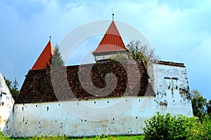 Fortified medieval saxon church in Dealu Frumos, Schoenberg photo