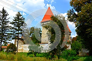 Fortified medieval saxon church in Dealu Frumos, Schoenberg photo