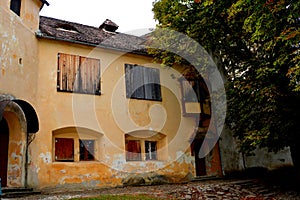 Fortified medieval saxon church in Dealu Frumos,, Transylvania, Romania. photo