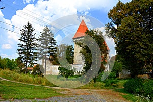 Fortified medieval saxon church in Dealu Frumos,, Transylvania, Romania. photo