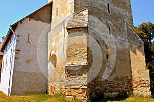 Fortified medieval saxon church in the village Veseud, Zied , Transylvania,Romania