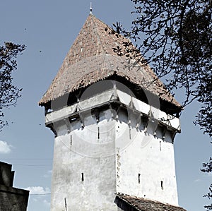 Fortified medieval saxon evangelic church in Agnita- Agnetheln, Transilvania, Romania