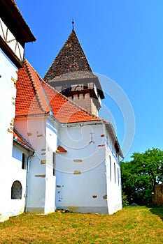 Fortified medieval saxon evangelic church in Veseud, Zied